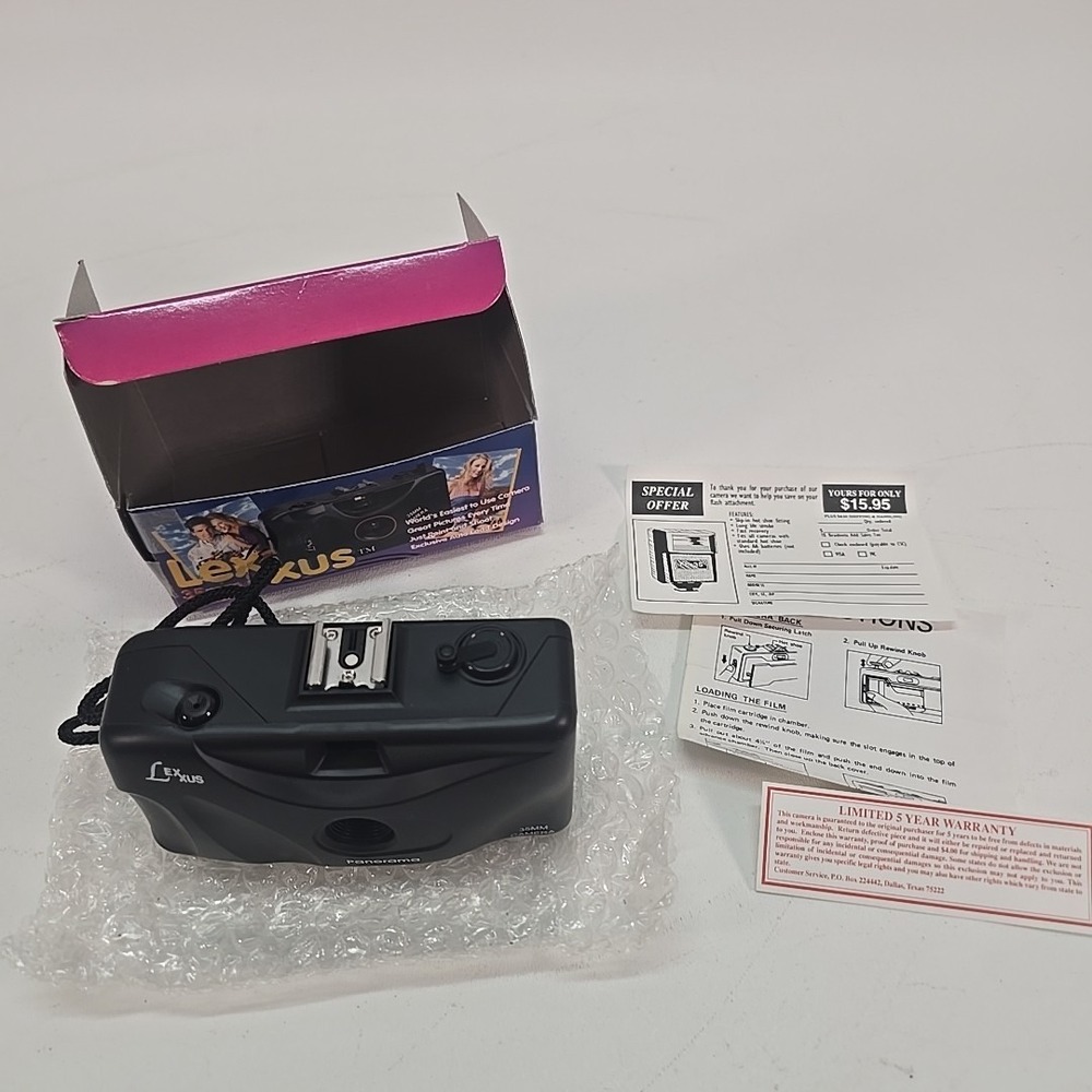 Lexxus Panorama 35mm Film Camera Brand New In Wrapping‎ w/Box & Instructions